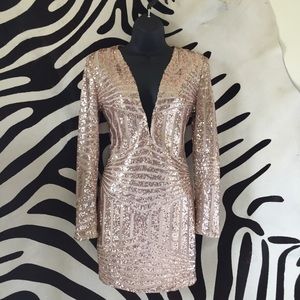 Gold Sequin Dress